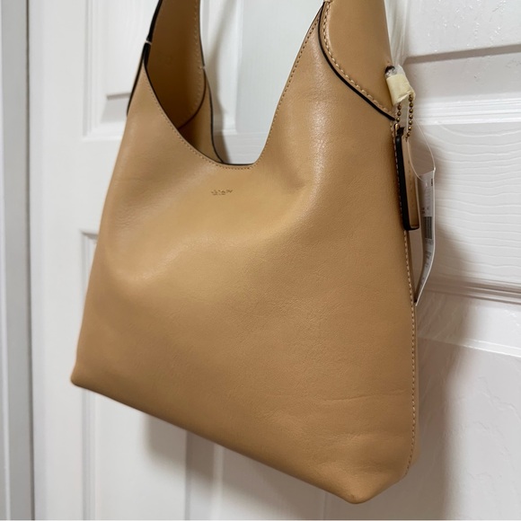 Coach - Brooklyn 28 Shoulder Bag Natural Tan Brass Leather NWT - Picture 4 of 10